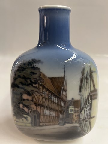 Royal Copenhagen Vase, Motif from the old townHeight 14.5 cm.