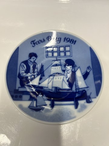 Porsgrund Fars Dag Platte 1981.Måler 13 cm