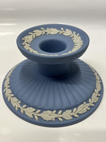 Wedgwood, Jasperware, Blå Lysestage, England.Højde 5 cm
