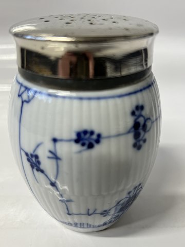 Strøbøsse Musselmalet Porcelæn. Højde 10 cm.