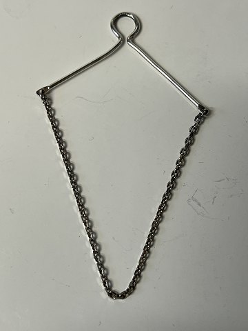 Slipsenål med knap holder, SterlingsølvStemplet: 925, HS