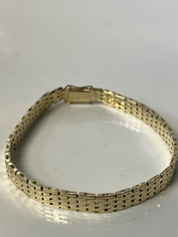 Brick Bracelet 7 Rows 14 Karat Gold Length 18.5 cm.