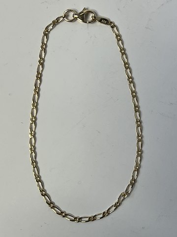 Figaro Armbånd 14 Karat Guld. Længde 19,5 cm.
