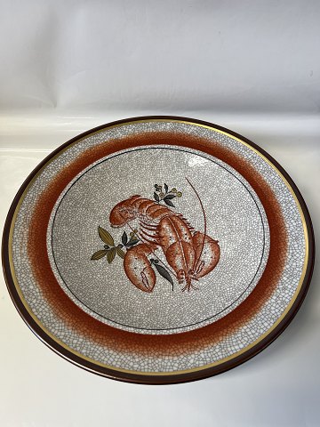 Bing & Grøndahl Stor rundt Hummerfad.Dek. Nr. 486-1051Mål 36x7,5 cm.