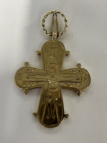 Stort Dagmarkors i 14 karat guld, stemplet BH 585
