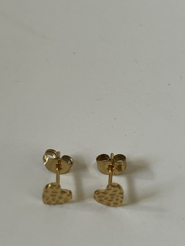Gold-plated heart earringsLength: 6 mm