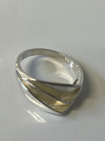 Silver ring in sterling silverSize 57.