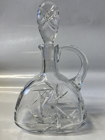 Carafe crystal with cutsHeight with stopper 21.5 cm