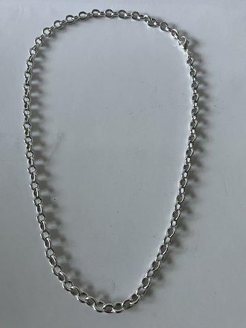 Round Anchor Necklace in Sterling SilverLength 62 cm