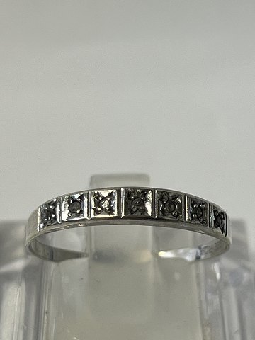 Diamant ring i 8 karat hvidguld med blank overfladeStørrelse 60