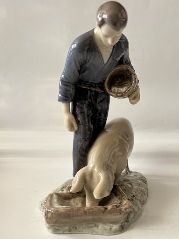 Bing & Grondahl figurine Farmer with pig,No. 2263