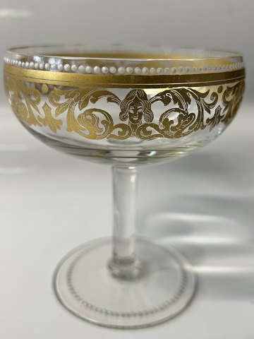 Champagne bowl with gold paint from around 1920Height: cm. 11.0 cm.