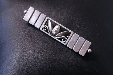 Georg Jensen sølvBroche med indgraveringDesignnummer 216.