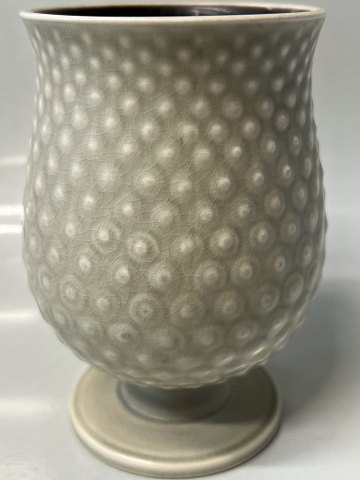 Vase, pear-shaped on a low foot 12.5 cm Aluminia art faience RC Faience.