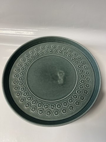 Kronjyden, Azur stoneware, large round dish on foot.Diameter 26.0 cm.