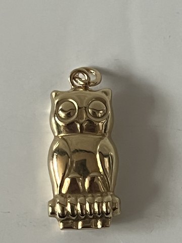 Owl Pendant / Charms in 14 carat goldHeight 2.4 cm