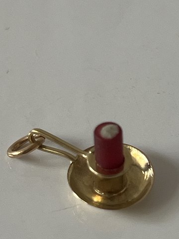 Candlestick Pendant / Charms in 14 carat goldHeight 1.7 cm