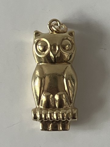 Owl Pendant / Charms in 14 carat goldHeight 2.7 cm