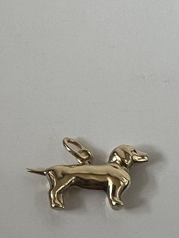 Dachshund Charms / Pendant in 14 caratHeight 1.3 cm
