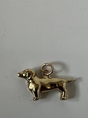 Dachshund Charms / Pendant in 14 caratHeight 1.3 cm