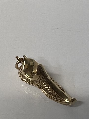 Sko Vedhæng/Charms i 14 karat guld.Højde: 2,4 cm.