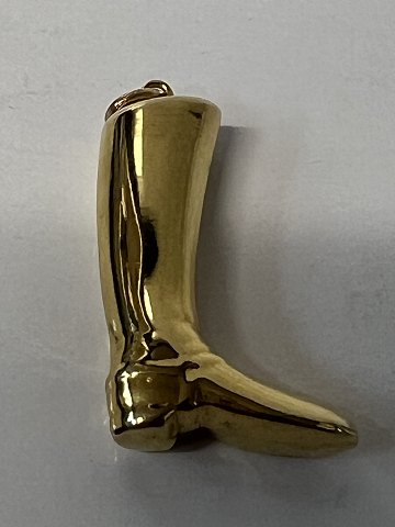 Ridestøvle, sko Vedhæng/Charms i 14 karat guld.Højde: 2,6 cm.