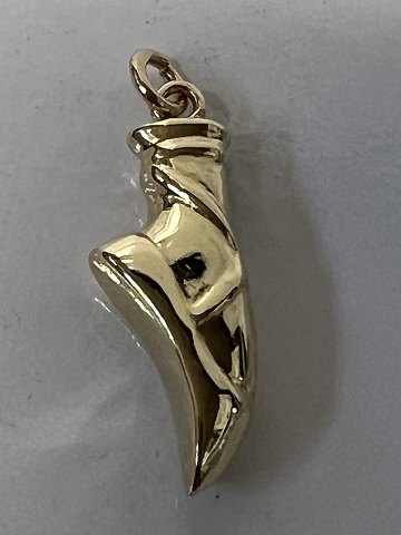 Ballet sko Vedhæng/Charms i 14 karat guld.Højde: 2,4 cm.