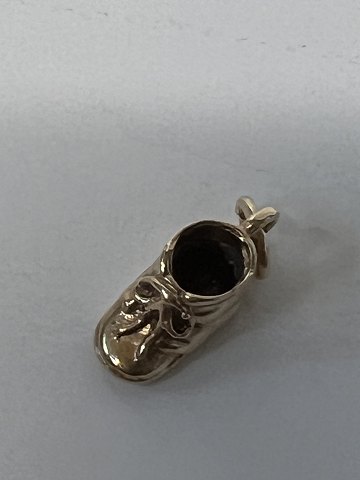 Baby støvle, sko Vedhæng/Charms i 14 karat guld.Højde: 1,5 cm.