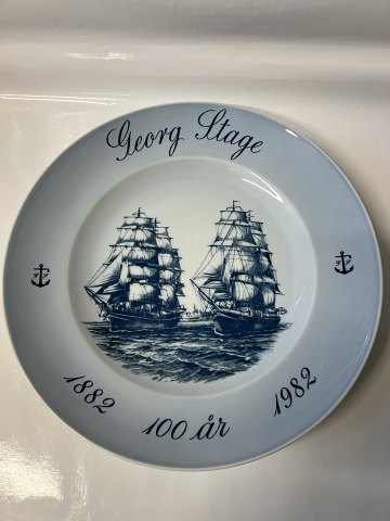 Georg Stage Skibsplatte Bing & Grøndahl.Jubilæum Skibs Platte 100 år 1882 - 1982.