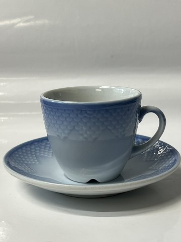 Bing & Grondahl Blue tone, Coffee cup with saucer, Iron porcelain.Decoration no. 744.