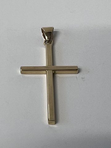 Cross pendant in 14 carat gold.Height 4.1 cm