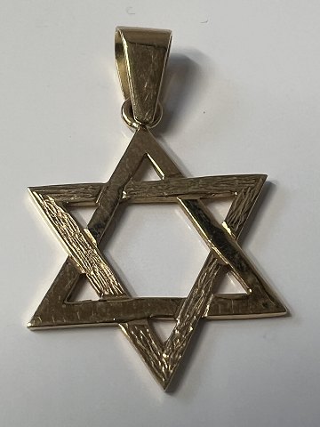 Star of David pendant in 14 Kt. gold.Height 3.3 cm.