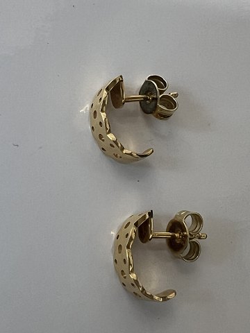 Earrings in 18 carat gold. Clasp 14 carat goldLength 1.2 cm