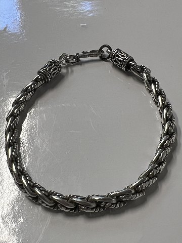 Silver bracelet Braided / Twisted in sterling silver.Length 19.5 cm.