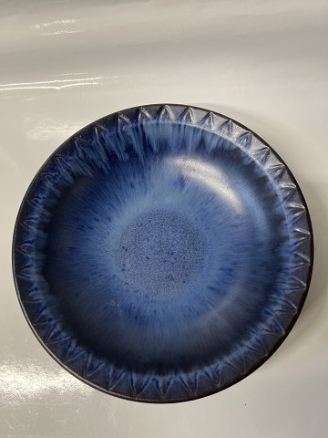 Løvemose skål glaseret i blålige nuancer. Dansk KeramikDiameter 20 cm.
