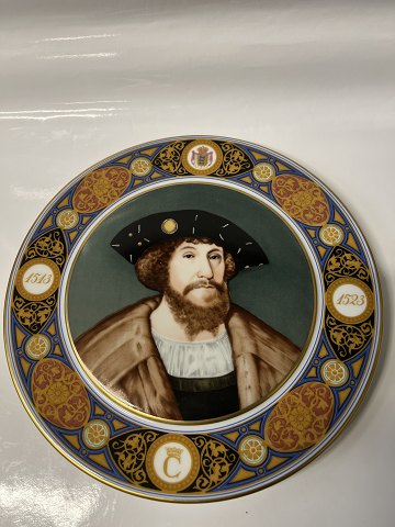 Bing & Grøndahl Konge platter, Kong Christian den II,  1513-1523Dek. nr. 11 402