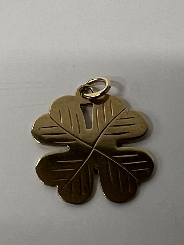 14 karat guld. Firkløver.Charms / Vedhæng.Højde 2,0 cm.