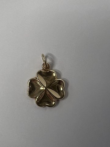 14 karat guld. Firkløver.Charms / Vedhæng.Højde 1,6 cm.