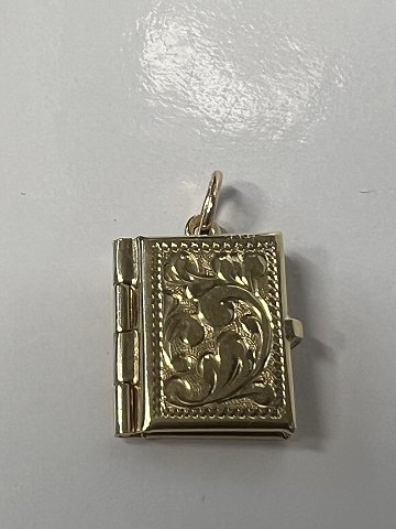 14 karat guld. Bog.Charms / Vedhæng.Højde 1,7 cm.