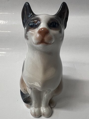 Dahl Jensen figur, Siddende kat.Dek. Nr. 1329.