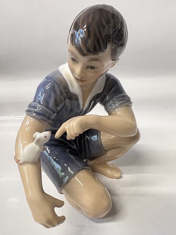 Dahl Jensen figur, Dreng med mus.Dek. Nr. 1270.