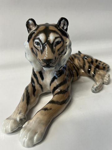 Royal Copenhagen figurine, Tiger.Dec. No. 714.Length 31.0 cm.