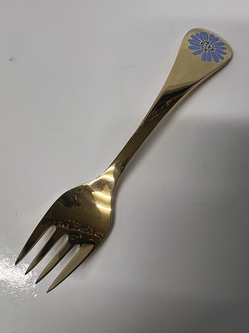 Georg Jensen Års gaffel 1980, Cikorie, sterlingsølv.Længde 14,8 cm.