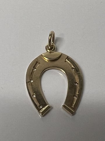 14 karat guld. Hestesko. Charms / Vedhæng.Højde 2,1 cm.