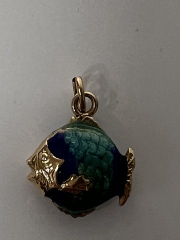 Vedhæng 14 karat guld, udformet som Fisk. Klassisk vedhæng.Højde: 1,6 cm.