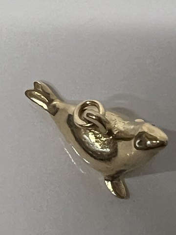 14 karat guld. Søløve.Charms / Vedhæng.Højde 1,3 cm.