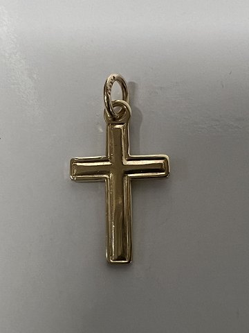 14 karat gold. CrossCharms / Pendants.Height 1.8 cm.