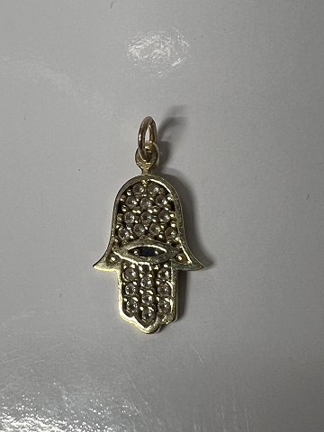 14k. Hamsa jewelry – pendant for a necklace or braceletHeight: 2.1 cm.