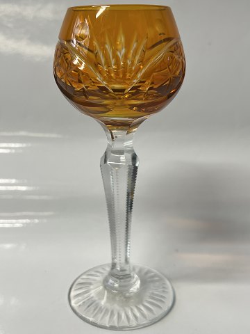 Rømer Glass Port Wine Golden Brown.Height 13 cm