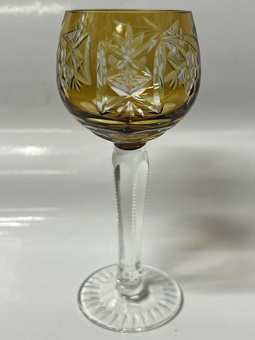 Rømer Glass Port Wine Golden brown.Height 12 cm